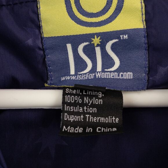 ISIS Thermolite Vest Size 6 Quilted Puffer Zip Up Purple Pockets Lightweight - Picture 5 of 12